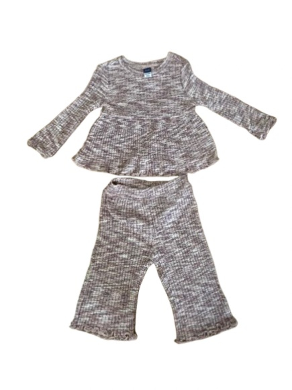Old Navy Light Pink Marled Knit Girls' Two-Piece Set